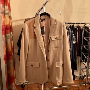 Ralph Lauren Ladies Blazer-Leather Shoulder Patch; Size 6